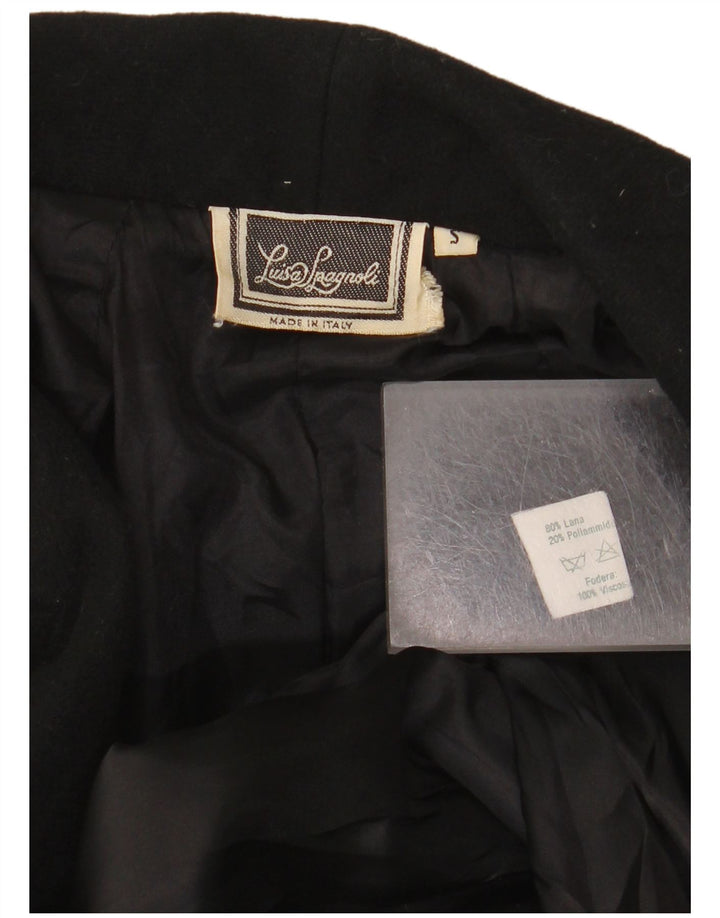 Luisa Spagnoli Женский пиджак оверсайз в стиле милитари UK 10, маленький черный