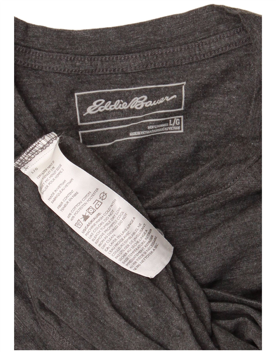Мужская футболка EDDIE BAUER, большой размер, серый хлопок