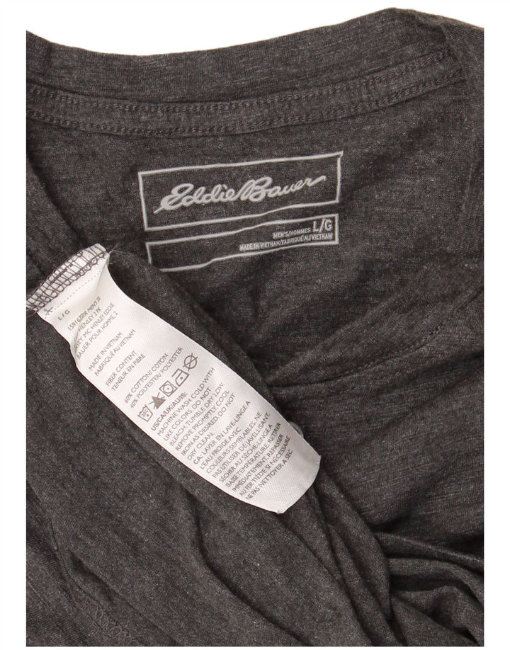 Мужская футболка EDDIE BAUER, большой размер, серый хлопок