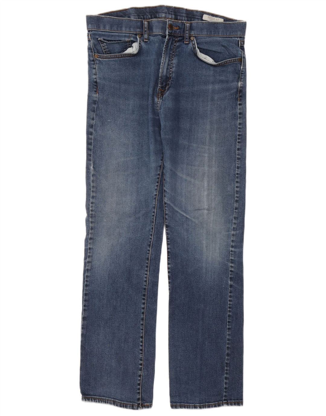 Мужские прямые джинсы Marks & Spencer W36 L33 синие, хлопок