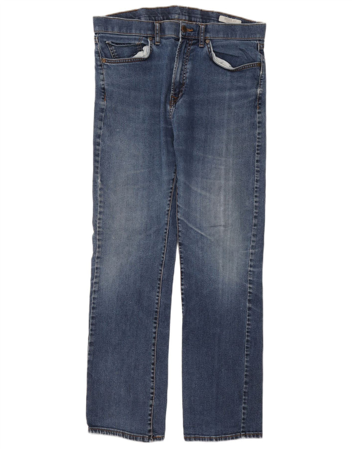 Мужские прямые джинсы Marks & Spencer W36 L33 синие, хлопок