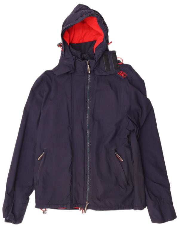 Мужская ветровка с капюшоном Superdry UK 42 XL Темно-синий