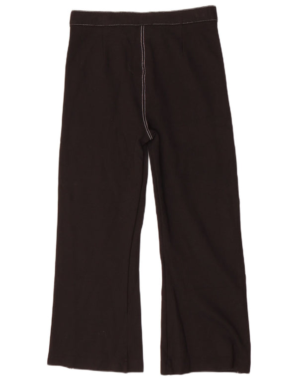 Topshop Женские повседневные широкие брюки UK 10 Small W28 L26 Черные вискозы