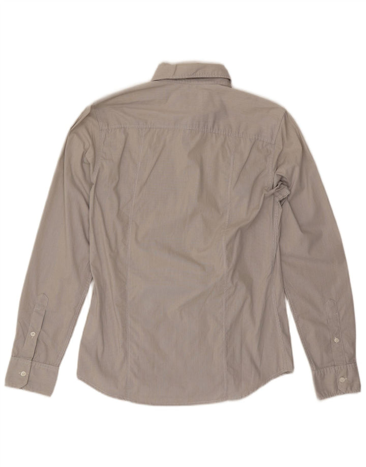 Мужская рубашка Guess в тонкую полоску среднего серого цвета, хлопок