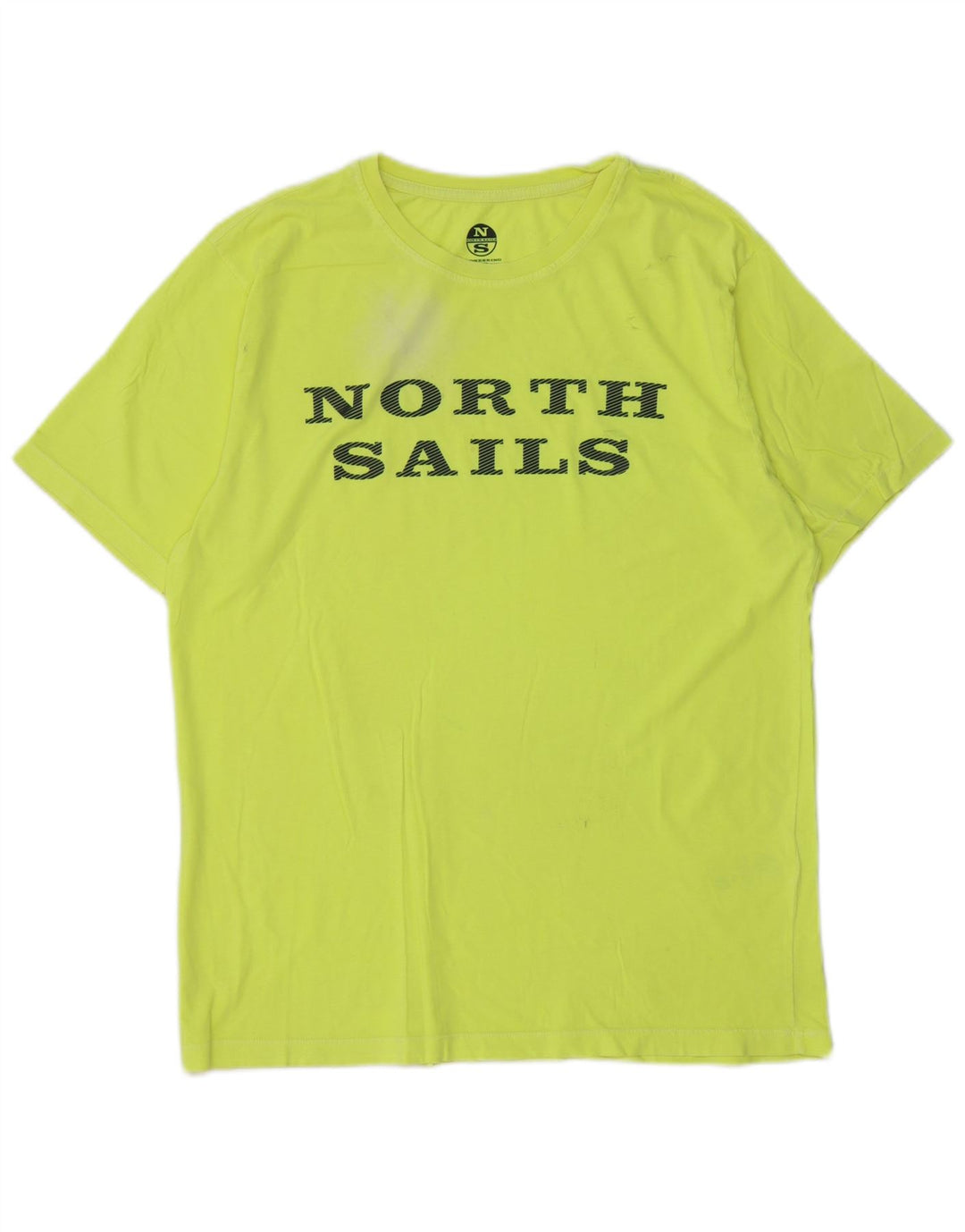 Мужская футболка с рисунком North Sails, хлопковый топ среднего зеленого цвета