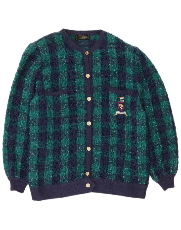 Женский свободный кардиган Giorgio Grati IT 48 XL Темно-синий в клетку