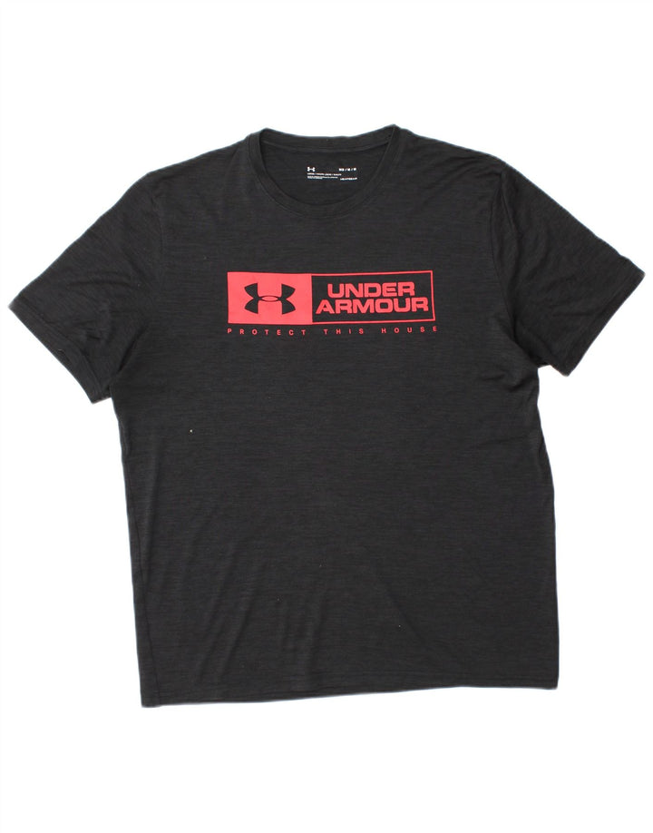 Мужская футболка с рисунком Under Armour Heat Gear, средний черный