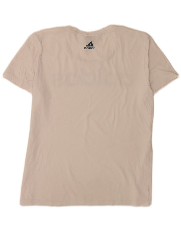 Женская футболка Adidas Regular с рисунком Top UK 12, средний белый