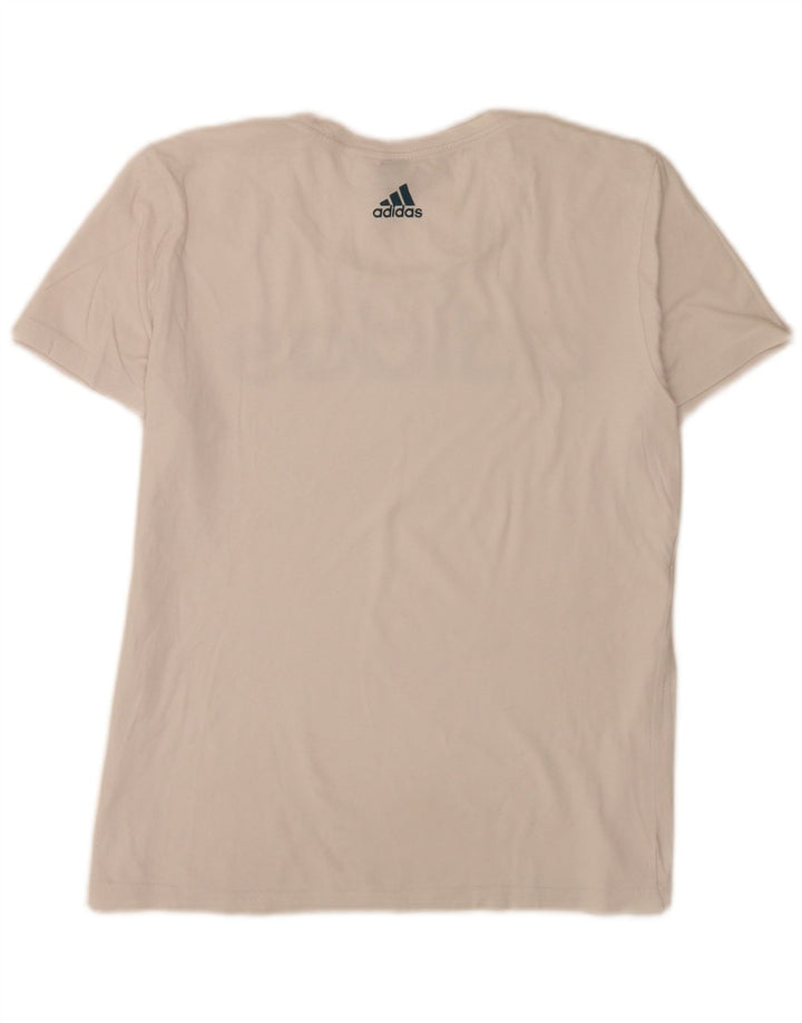 Женская футболка Adidas Regular с рисунком Top UK 12, средний белый