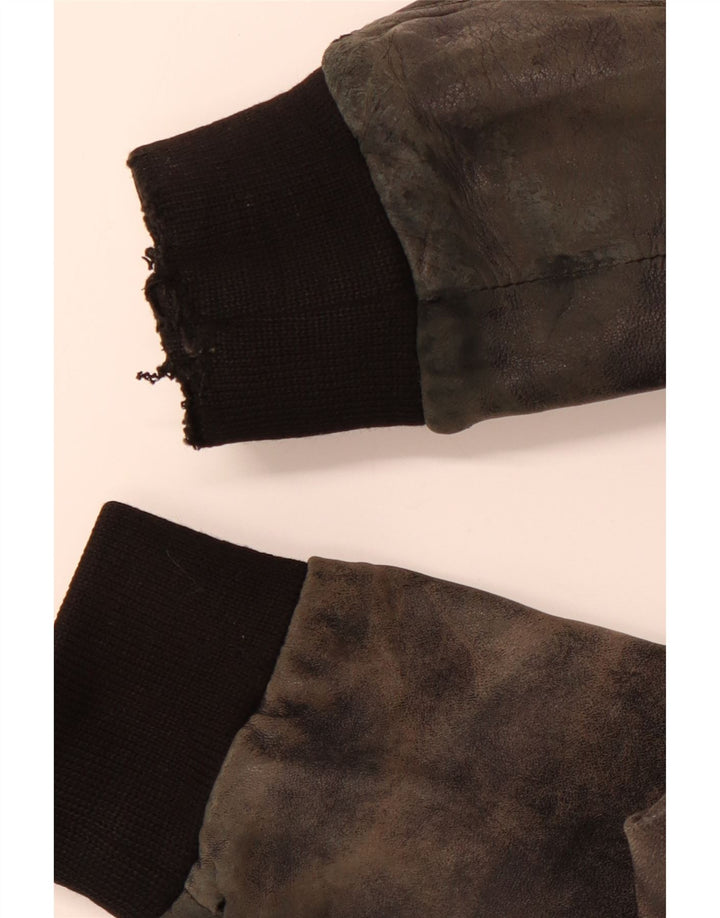 Мужская кожаная куртка VINTAGE UK 38 средний черный