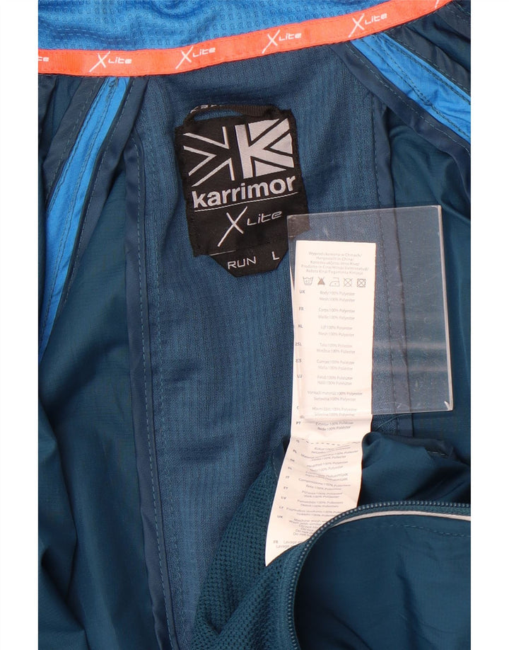 Мужская спортивная куртка Karrimor UK 40, большой синий полиэстер с цветными блоками