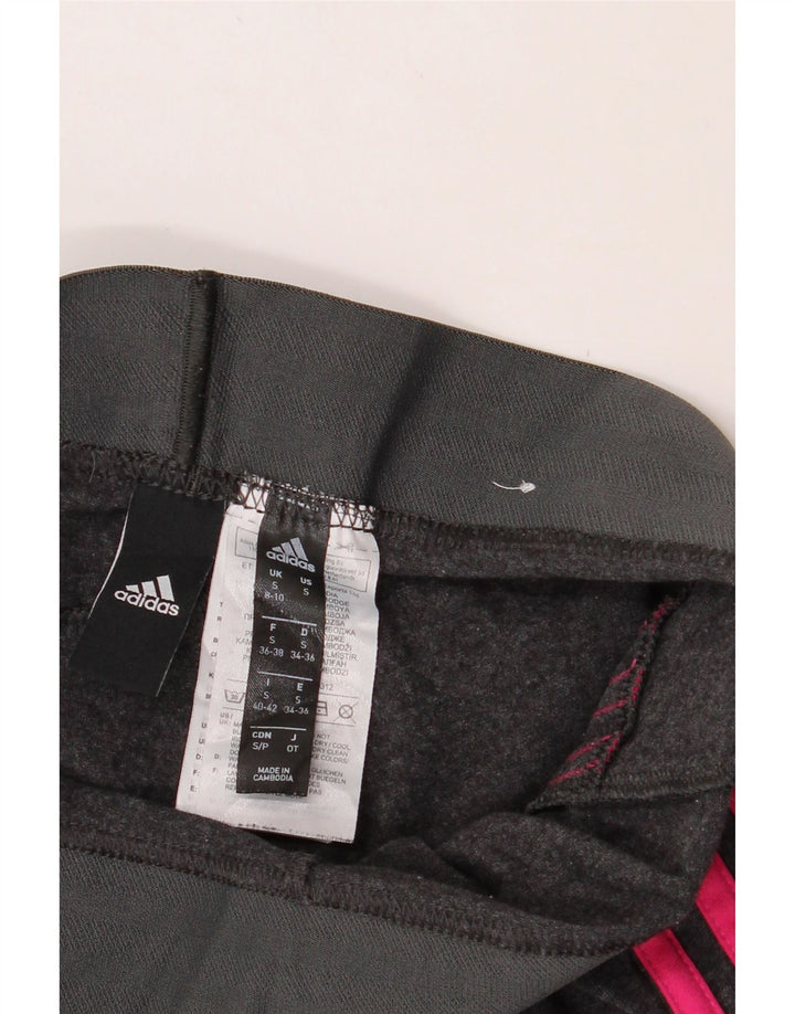 ADIDAS Womens Leggings UK 8/10 Small Grey Cotton Vintage Adidas and Second-Hand Adidas from Messina Hembry 