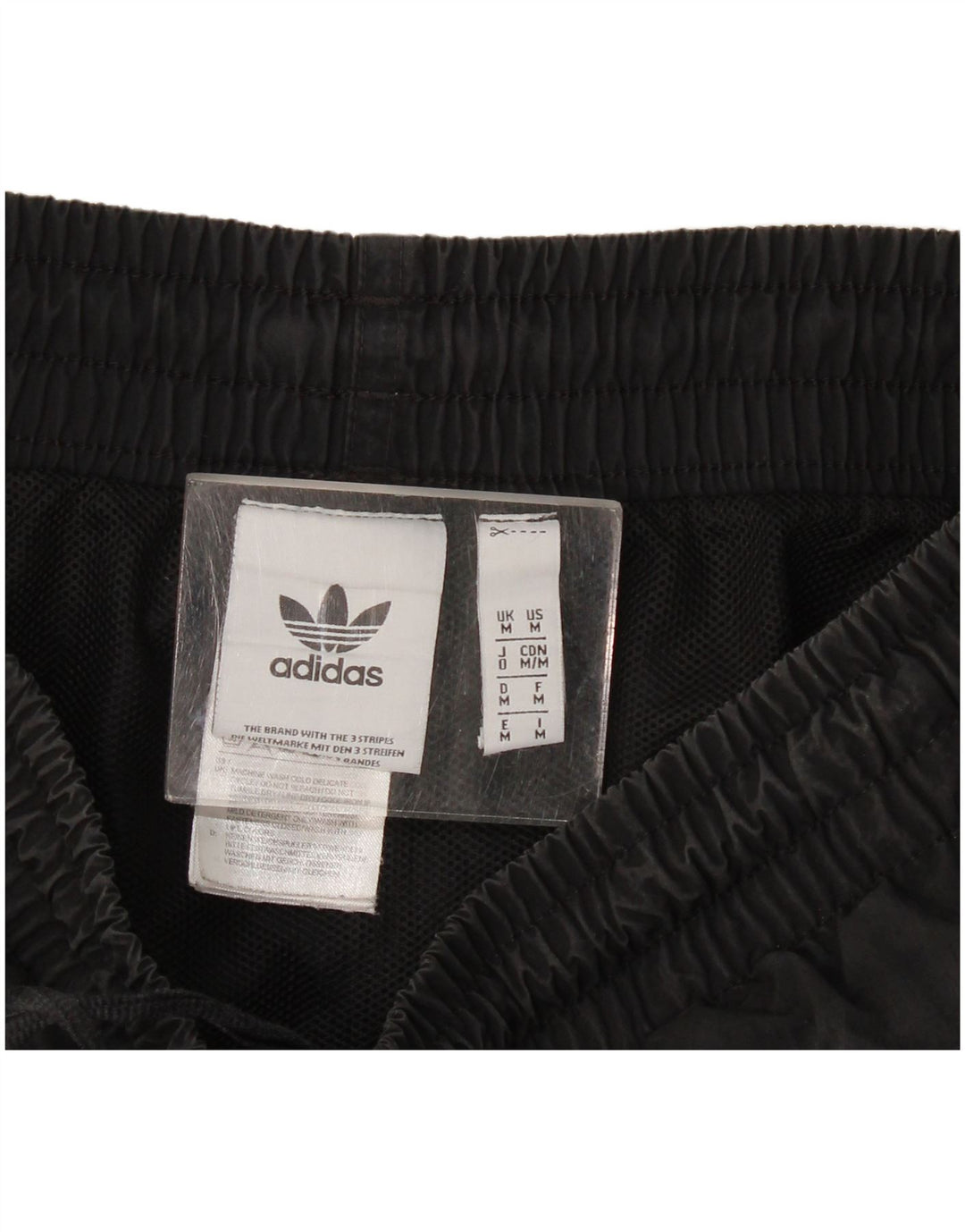 Мужские спортивные шорты Adidas среднего размера из полиэстера черного цвета
