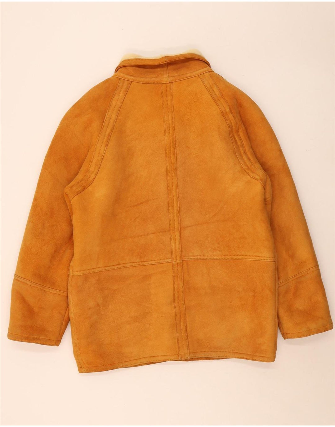 Винтажная мужская короткая дубленка IT 56 XL Коричневая короткая дубленка