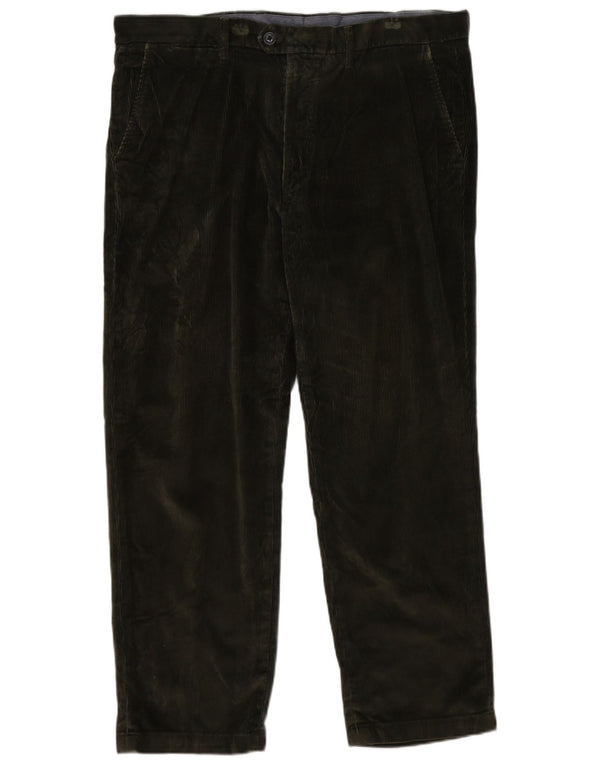 Мужские прямые вельветовые брюки Marks & Spencer W38 L29, хлопок цвета хаки