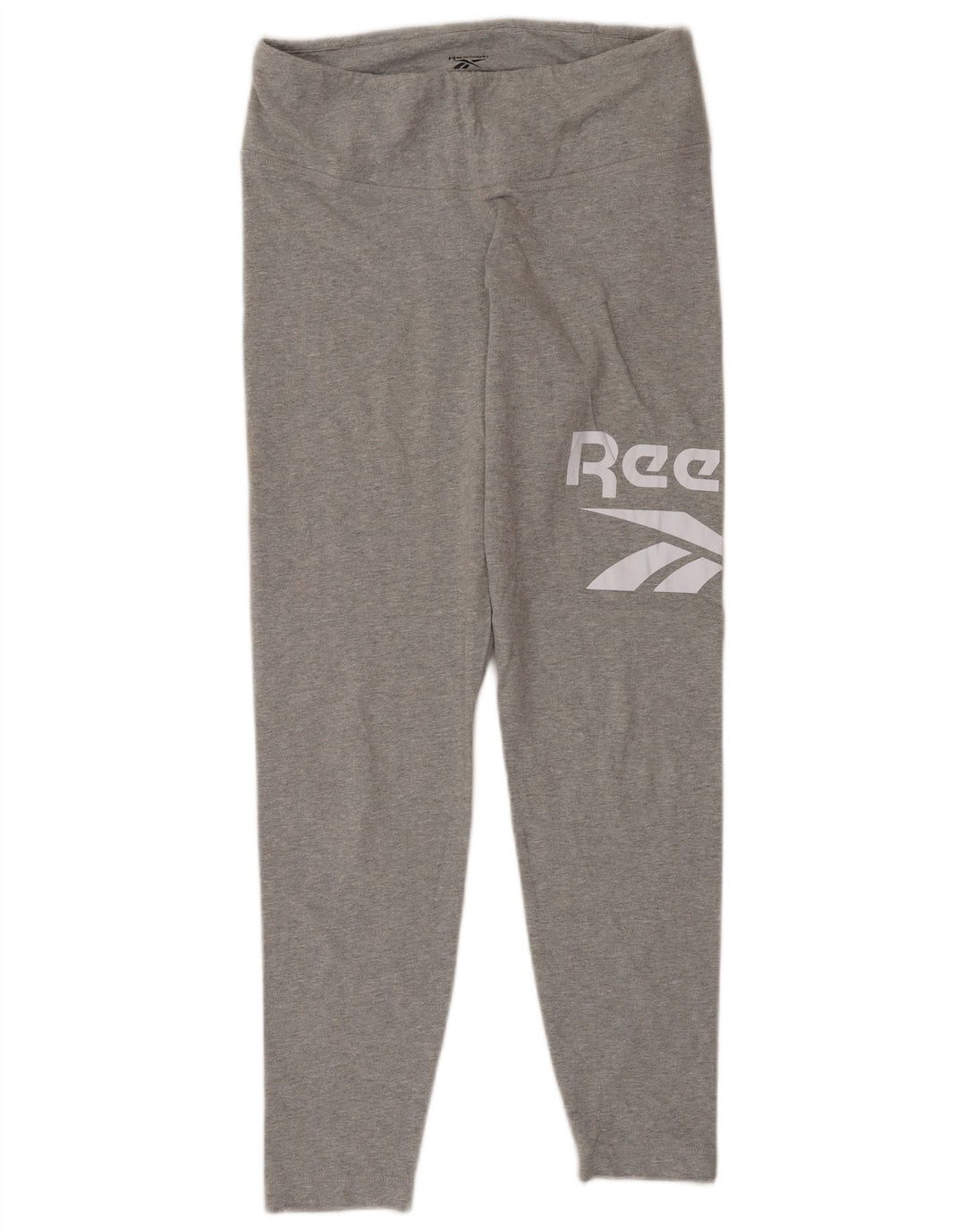 Женские леггинсы Reebok с рисунком UK 12/14, хлопок среднего серого цвета