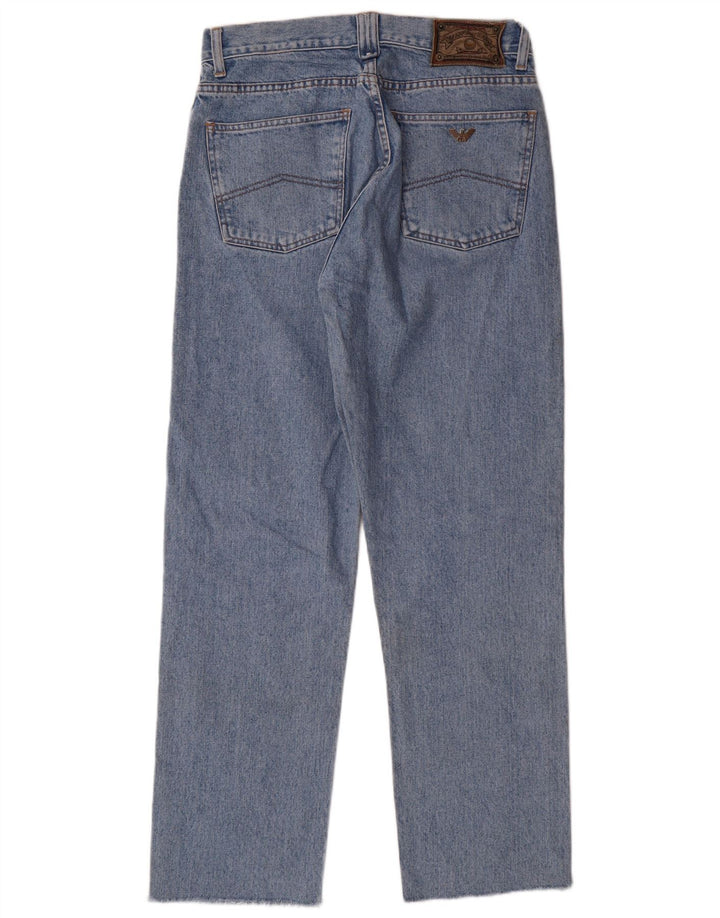 Мужские прямые джинсы Armani с высокой талией W32 L29, синие, хлопок