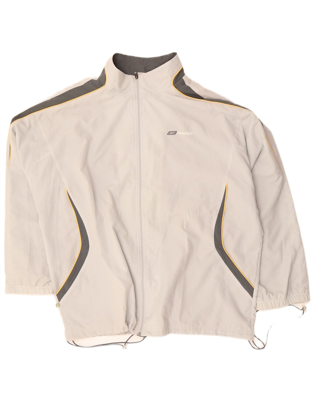 Мужской спортивный костюм Reebok 2XL, серый полиэстер с цветными блоками