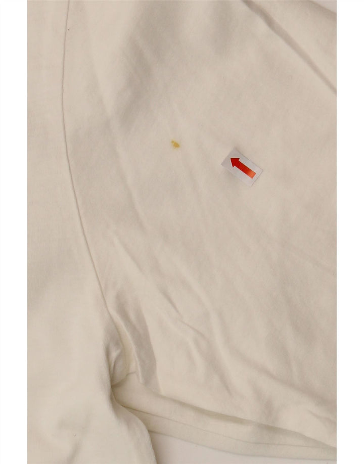 TOMMY HILFIGER Mens Top Long Sleeve Medium White Cotton Vintage Tommy Hilfiger and Second-Hand Tommy Hilfiger from Messina Hembry 