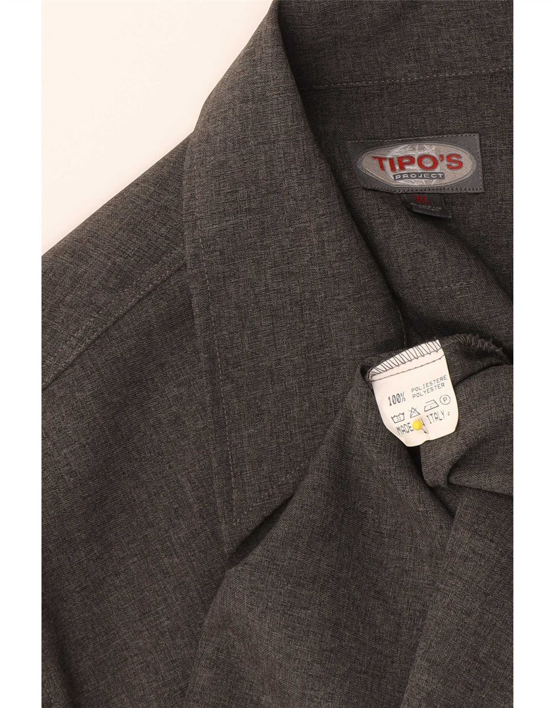Мужская рубашка Tipo' S XL, серая, полиэстер