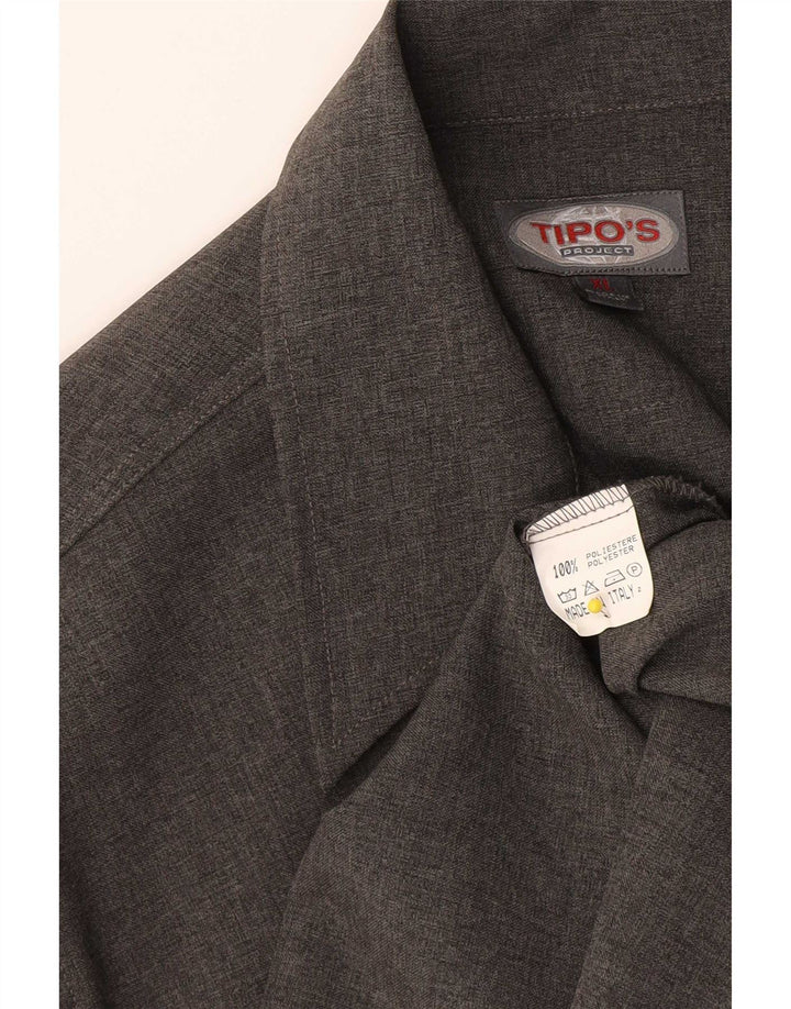 Мужская рубашка Tipo' S XL, серая, полиэстер
