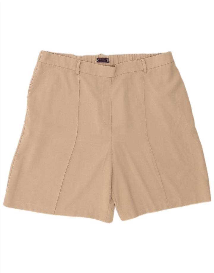 Женские шорты чинос Marks & Spencer UK 20 2XL W42 Бежевый полиэстер