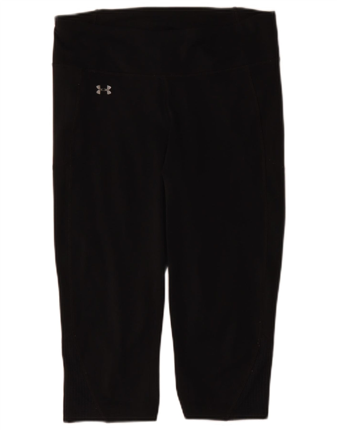 Женские леггинсы-капри Under Armour с рисунком, Великобритания 14, большой размер, черный полиэстер