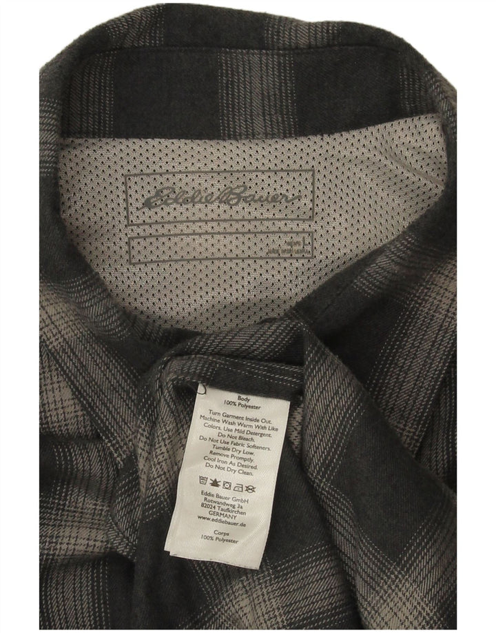 Мужская фланелевая рубашка Eddie Bauer, темно-синяя клетка, полиэстер