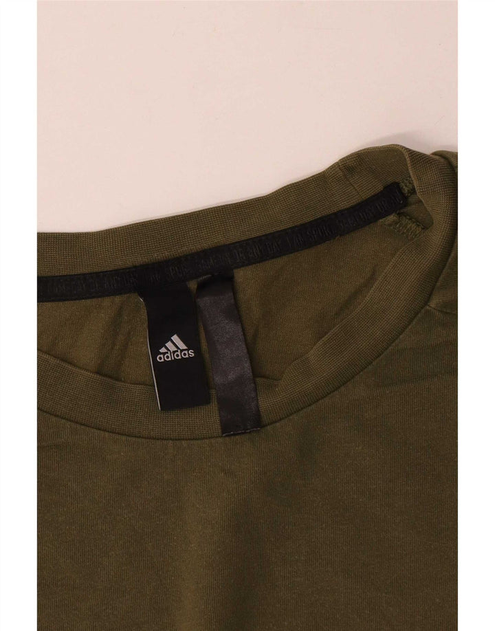 Мужская футболка Adidas Top 2XL Хаки Хлопок