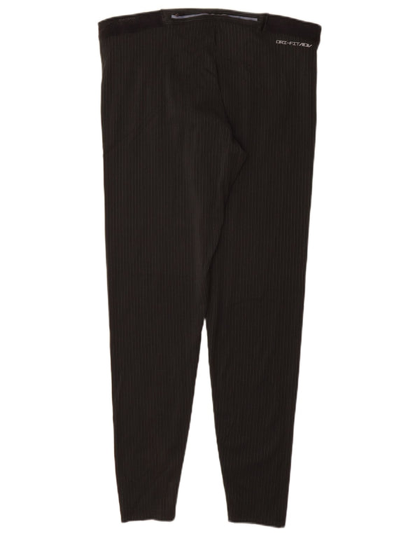 Женские леггинсы NIKE Dri Fit UK 18 XL, черные полиэстер в тонкую полоску