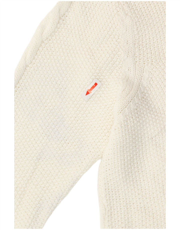 Женский джемпер с вырезом «лодочкой» Oasis UK 14, средний белый хлопок, хлопок