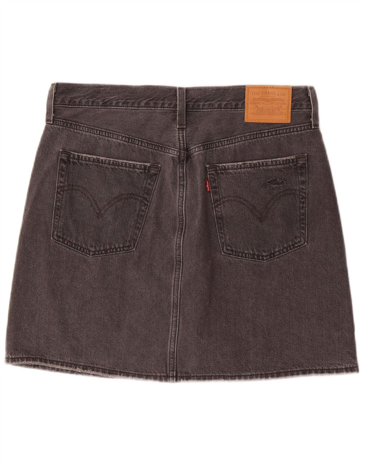 Женская джинсовая мини-юбка LEVI'S W30 среднего коричневого цвета, хлопок