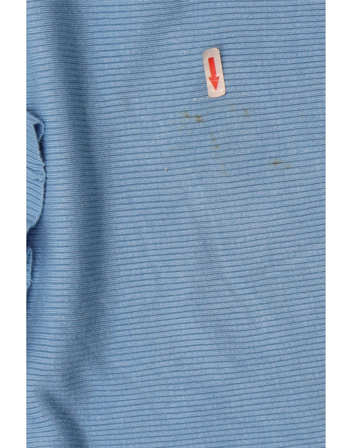 Женский топ с длинным рукавом Marks & Spencer UK 18 XL, синий вискоза