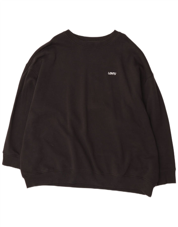 Мужской джемпер свободного кроя Levi's 5XL, хлопок, черный