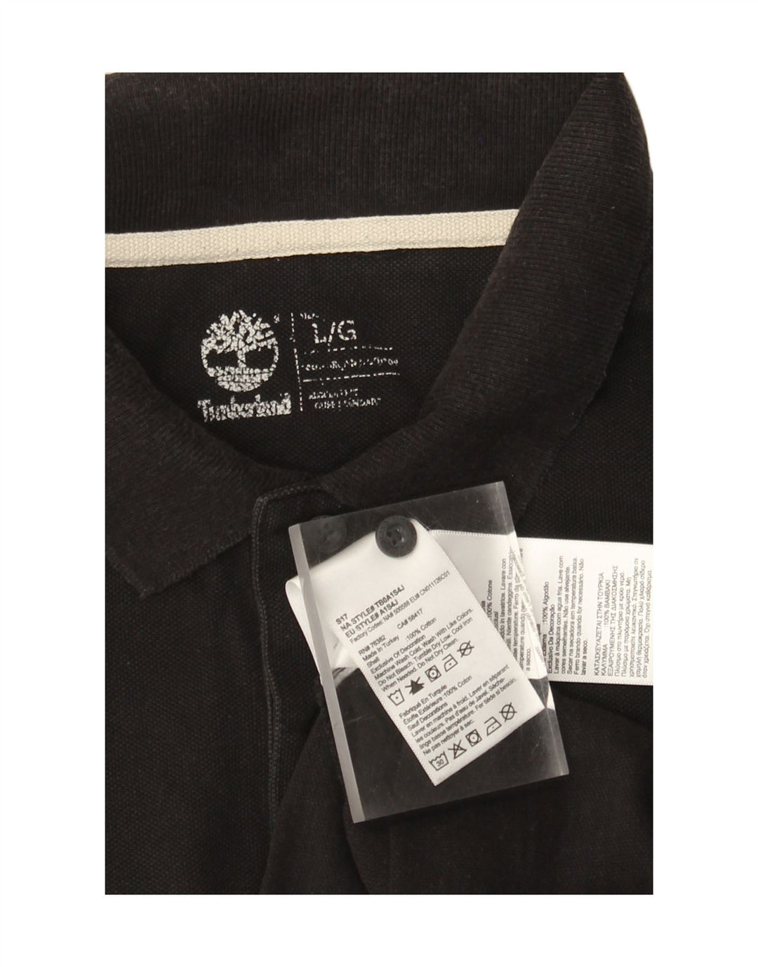 Мужская рубашка поло Timberland, большая черная, хлопок