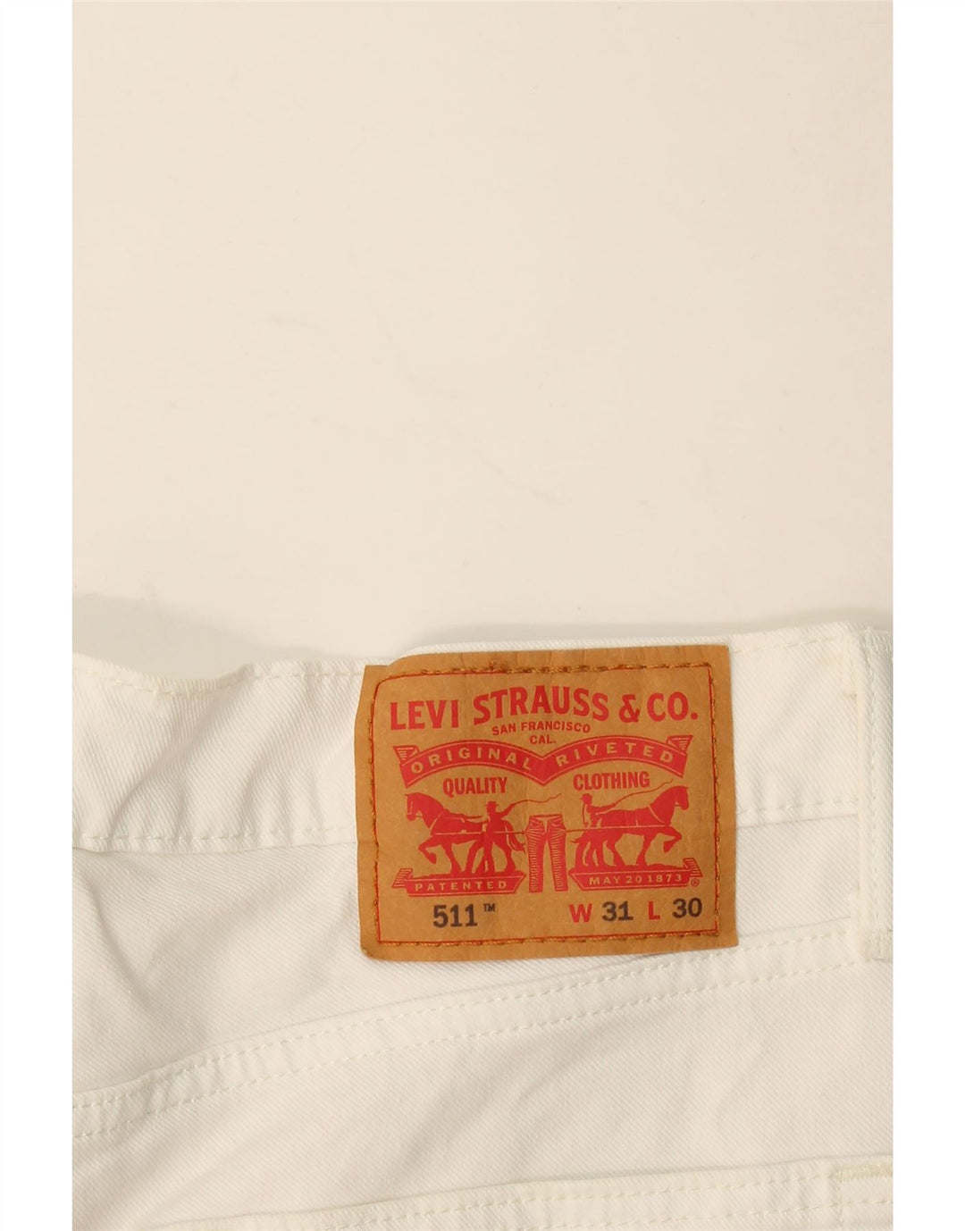 Женские джинсы Levi's 511 Slim W31 L30, белый хлопок
