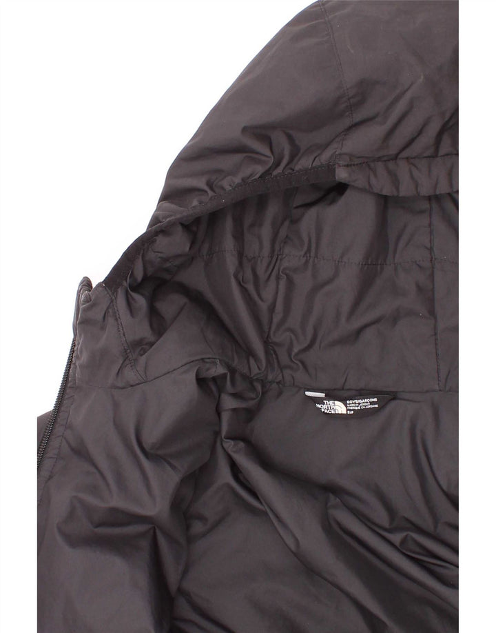 Стеганая куртка с капюшоном и графическим рисунком для мальчиков The North Face, 7–8 лет, маленькая, черная