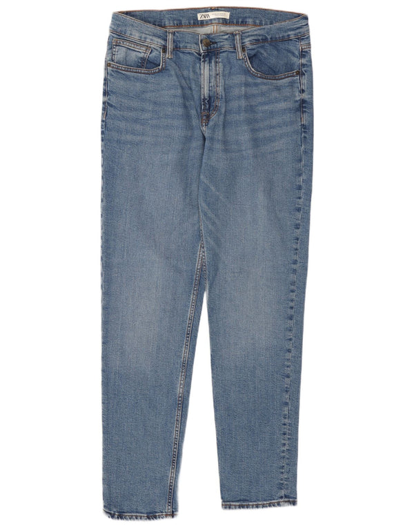 Мужские узкие джинсы Zara EU 44, большие W34 L31, синие, хлопок