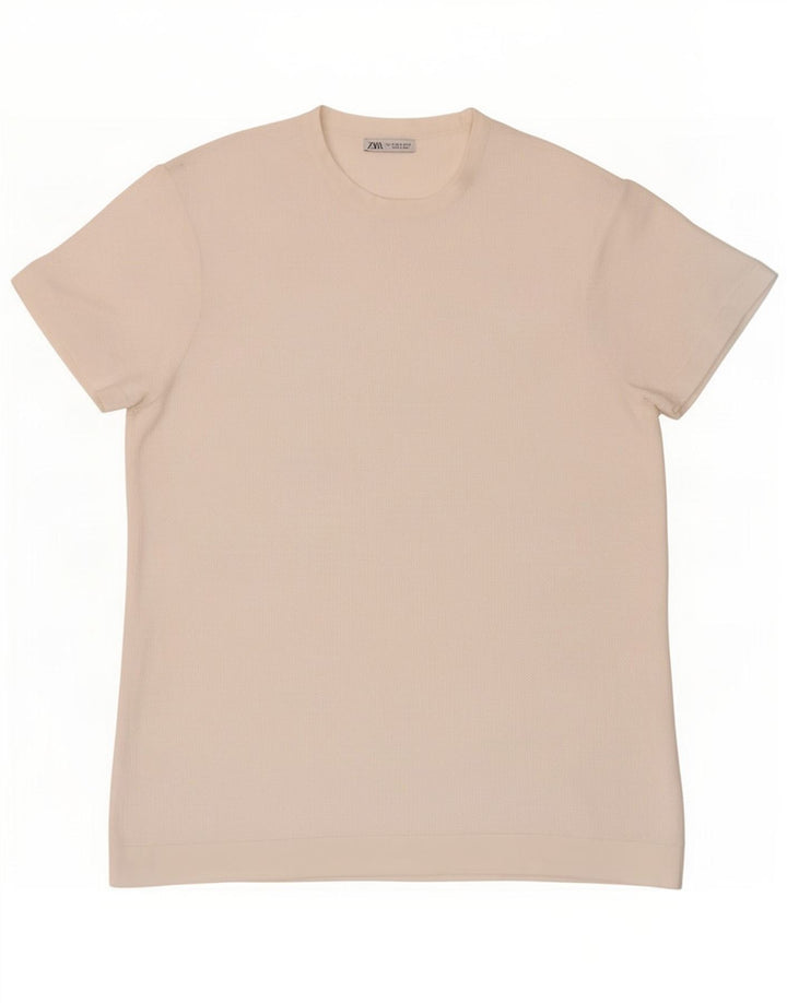 Мужская футболка Zara, маленькая, белая