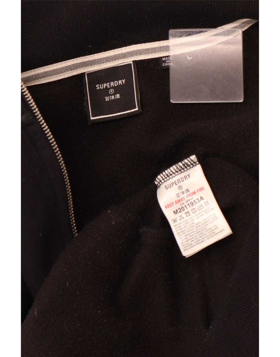 SUPERDRY Мужской спортивный костюм, верхняя куртка, большая черная хлопковая куртка