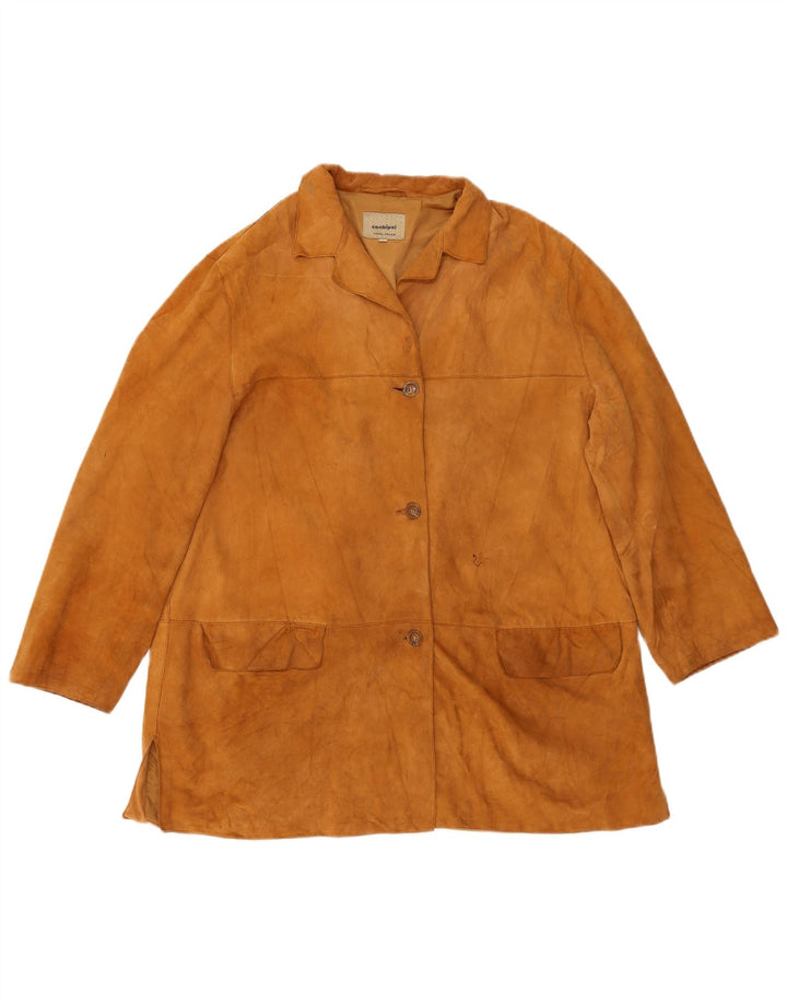 Conbipel Женская замшевая куртка оверсайз IT 48 XL Коричневая кожа