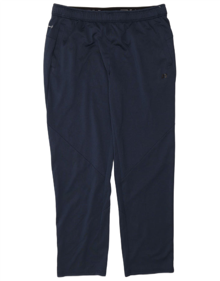 RUSSELL ATHLETIC Mens Tracksuit Trousers Large  Navy Blue Polyester