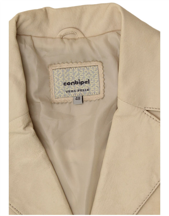 CONBIPEL Женское кожаное пальто IT 48 XL Бежевое кожаное