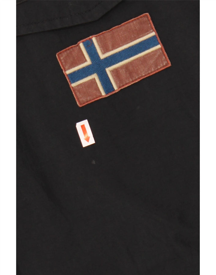 Мужской анорак с капюшоном NAPAPIJRI UK 36, маленький черный полиэстер