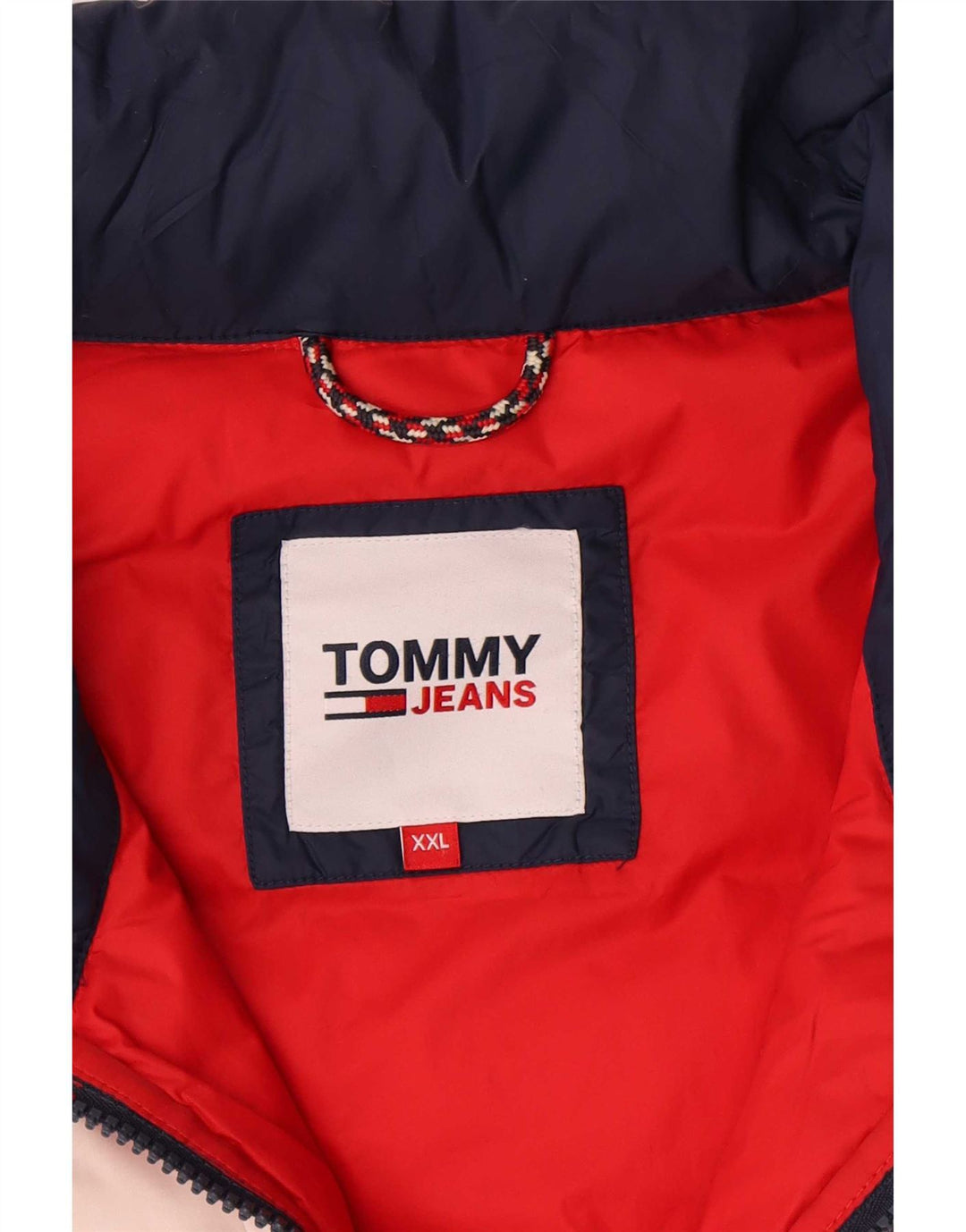 Мужская стеганая куртка Tommy Hilfiger UK 44 2XL синяя из полиамида с цветными блоками