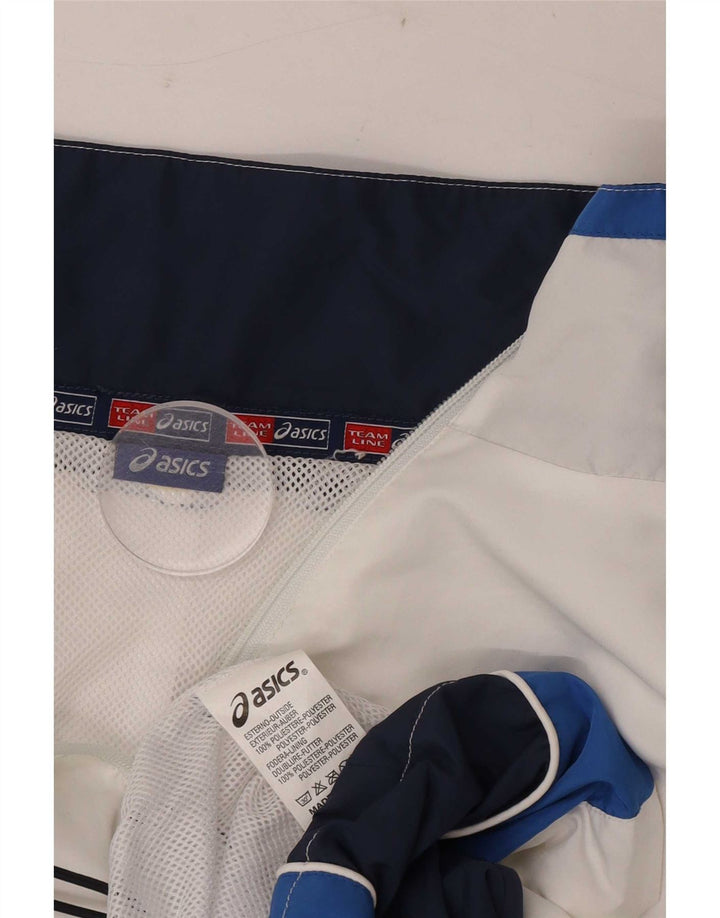 Мужская спортивная куртка Asics 2XL, белый полиэстер с цветными блоками