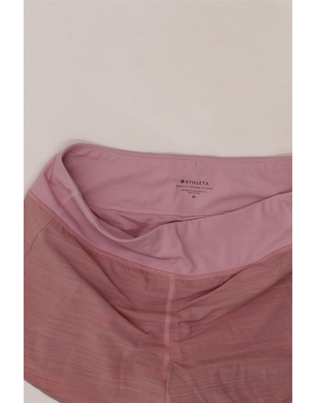 ATHLETA Womens Sport Shorts UK 12 Medium  Pink Colourblock Nylon Vintage Athleta and Second-Hand Athleta from Messina Hembry 
