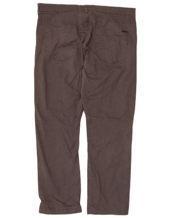 CALVIN KLEIN Мужские прямые повседневные брюки W36 L30 Серые хлопковые