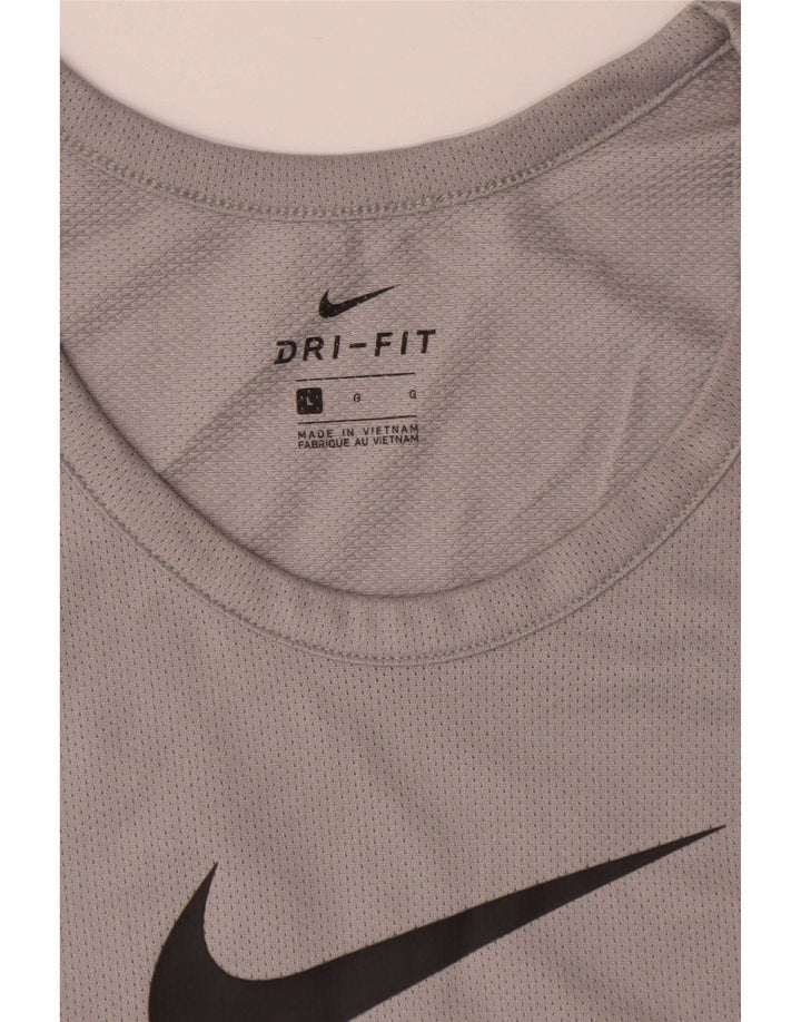 Мужской жилет с графическим принтом Nike Dri Fit, большой серый полиэстер