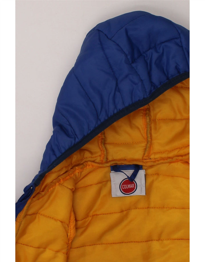 COLMAR Baby Boys Hooded Padded Jacket 9-12 Months Blue Vintage Colmar and Second-Hand Colmar from Messina Hembry 